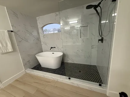 Tub to Walk-In Shower Conversion